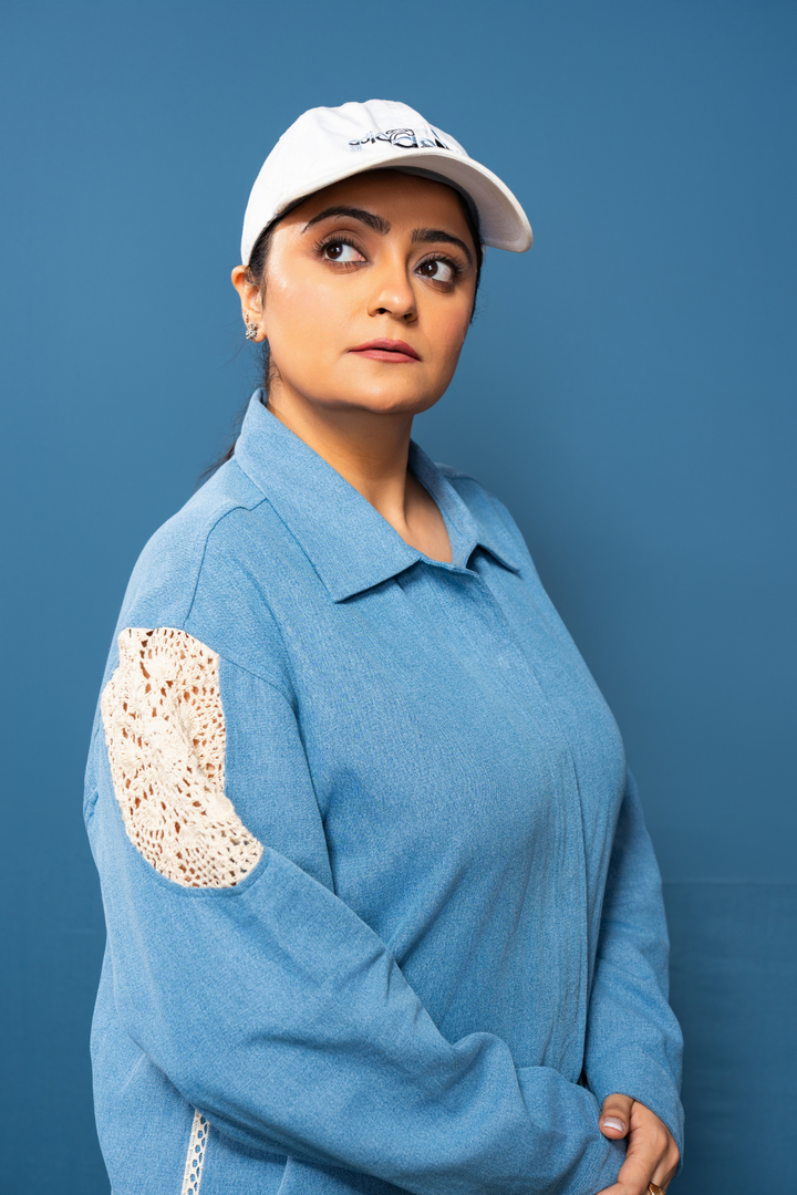 On the go denim shirt